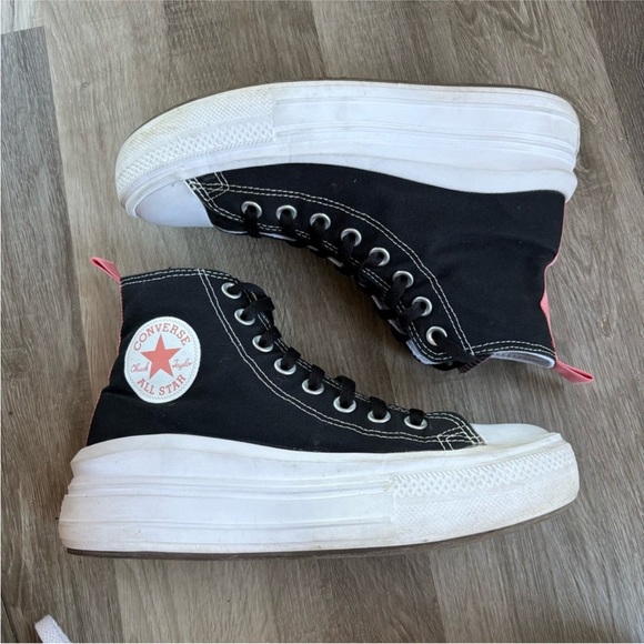 Converse Chuck Taylor All Star Move Platform Black and Pink Size 7 - Picture 8 of 10
